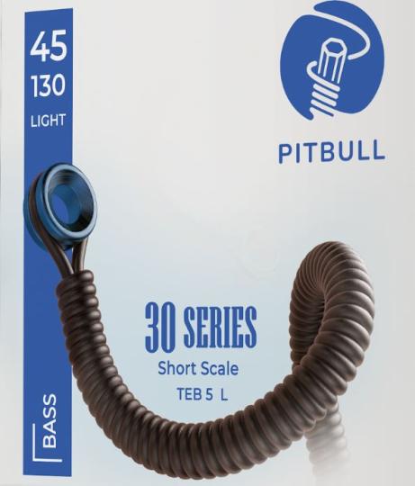Pitbull Strings 30 Series 5 String 45-130 Bass Guitar Strings Light Short Scale
